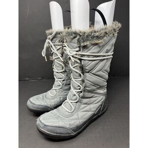 Columbia Women's Minx Mid Iii Snow Boot - Ti Grey Steel/Grey Ice Faux Fur Size 6